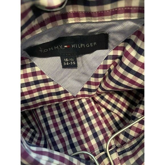 Tommy Hilfiger Mens 16 1/2 Long Sleeve Shirt 34-35 - Picture 5 of 6